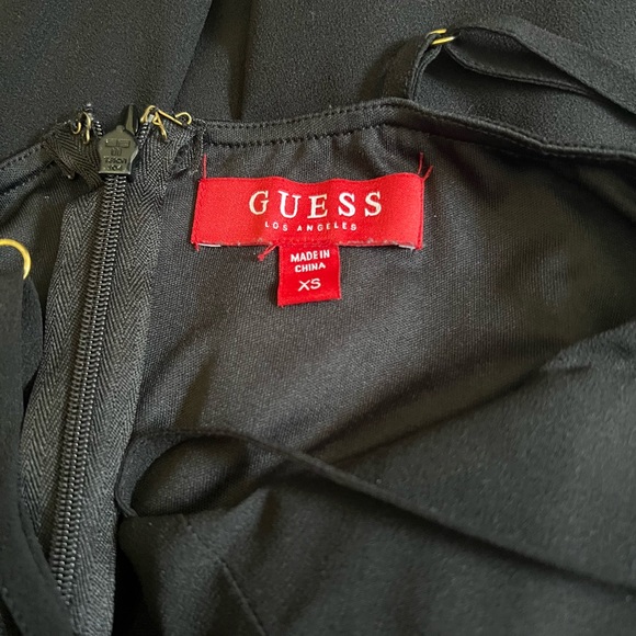 GUESS BLACK ROMPER / MAXI DRESS WITH CRISS CROSS CHEST SIZE XS - Picture 10 of 13